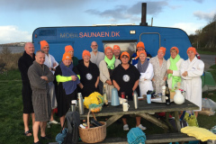 Den mobile sauna ved Husodde Strand.